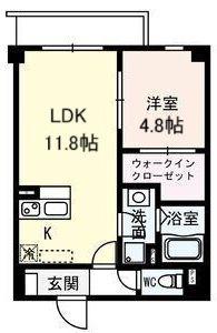 SOLASIA RESIDENCE 九条(1LDK/1階)の間取り写真