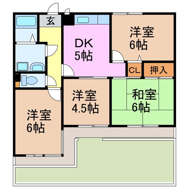 メゾン ミウラ(4DK/1階)の間取り写真