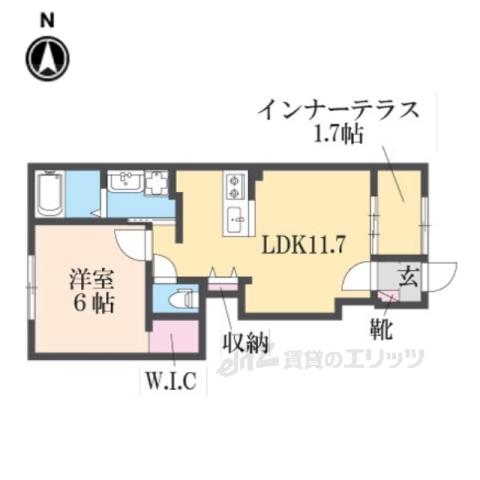 SERENATA SASAYAMA(1LDK/1階)の間取り写真