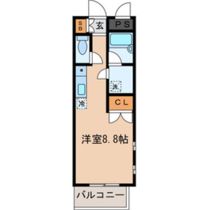 E-FLAT(ワンルーム/1階)の間取り写真