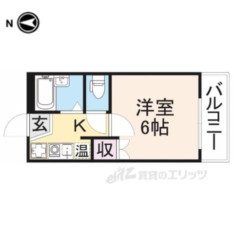 アネックス(1K/2階)の間取り写真