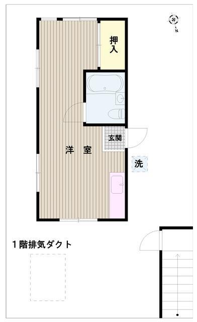 安藤ビル(ワンルーム/4階)の間取り写真