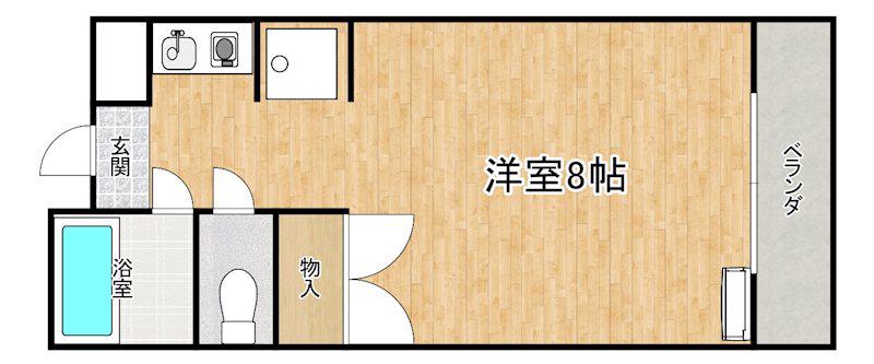 マ・メゾン21(1K/4階)の間取り写真