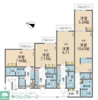 カインドネス新座サウス(1LDK/2階)の間取り写真
