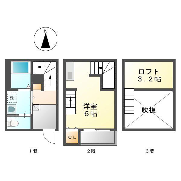 グランドステージ新栄(ワンルーム/1階)の間取り写真
