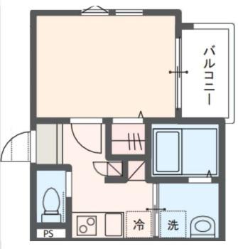 MELDIA蒲田III(1K/3階)の間取り写真