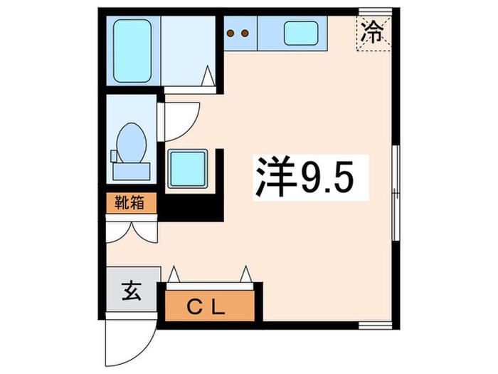 レジデンス二本榎(ワンルーム/1階)の間取り写真