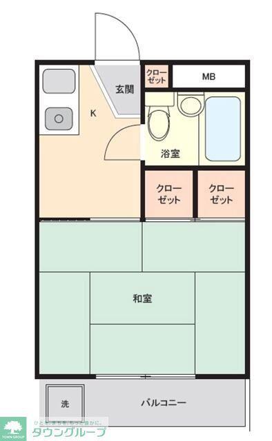 メゾン秀(1K/1階)の間取り写真