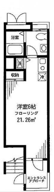 RIGATO F(ワンルーム/4階)の間取り写真