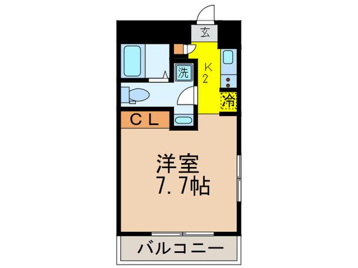 ブルーノコート蒲田(1K/11階)の間取り写真