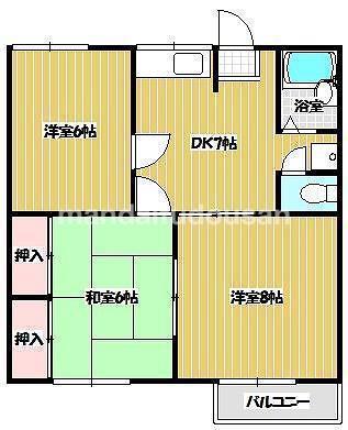 サニーコーポ(3DK/2階)の間取り写真