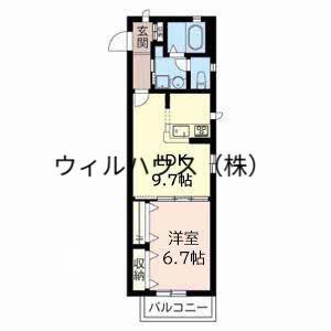 ベルデメゾン(1DK/1階)の間取り写真