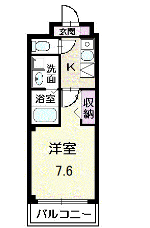 デュークM.S(1K/3階)の間取り写真
