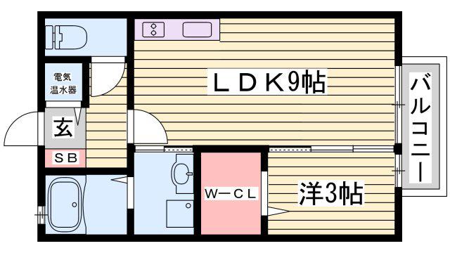 グレースM(1LDK/2階)の間取り写真