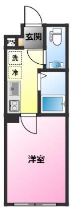 マイナビSTAYブロッサム武蔵小杉(1K/3階)の間取り写真