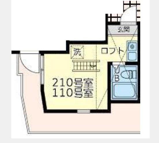 ユナイト上末吉ハルシュタット(ワンルーム/2階)の間取り写真