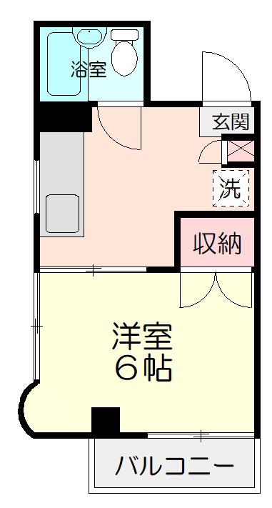 横浜屋ビル(1K/3階)の間取り写真