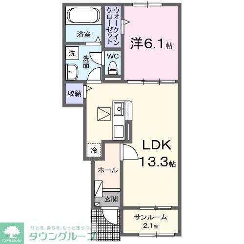 川口アパート(1LDK/1階)の間取り写真