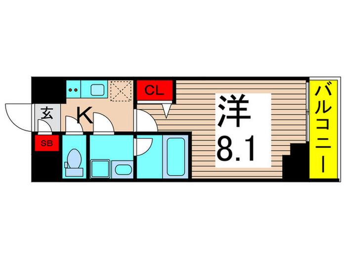 CREVISTA綾瀬III(1K/7階)の間取り写真