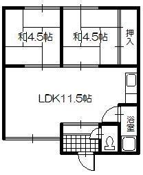 FORMGUARD(2LDK/2階)の間取り写真
