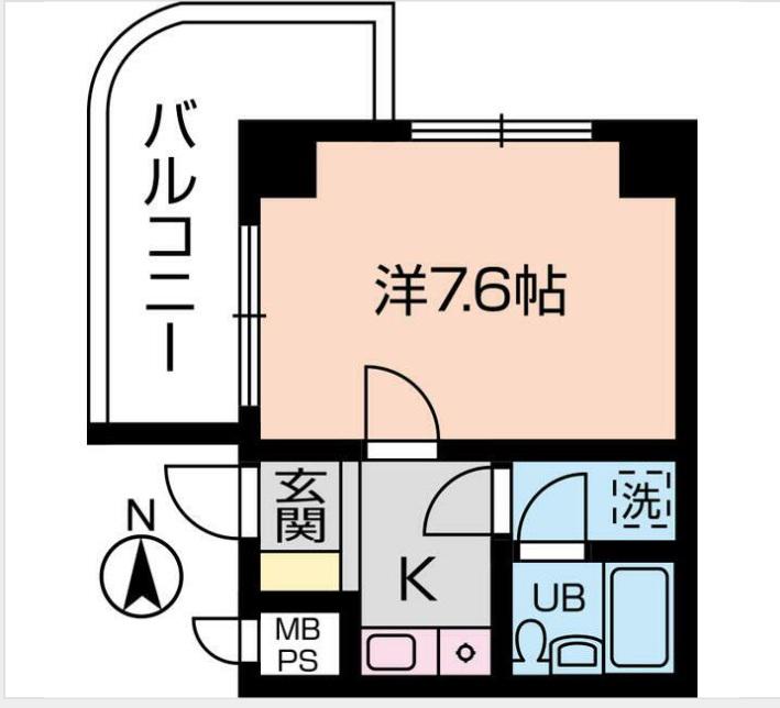 ライオンズマンシ相模原第3(1K/11階)の間取り写真