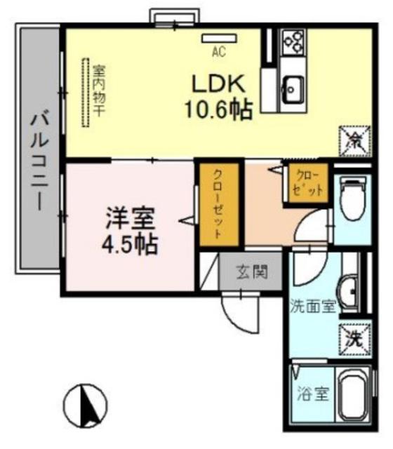 RE COURT STELLA(1LDK/2階)の間取り写真