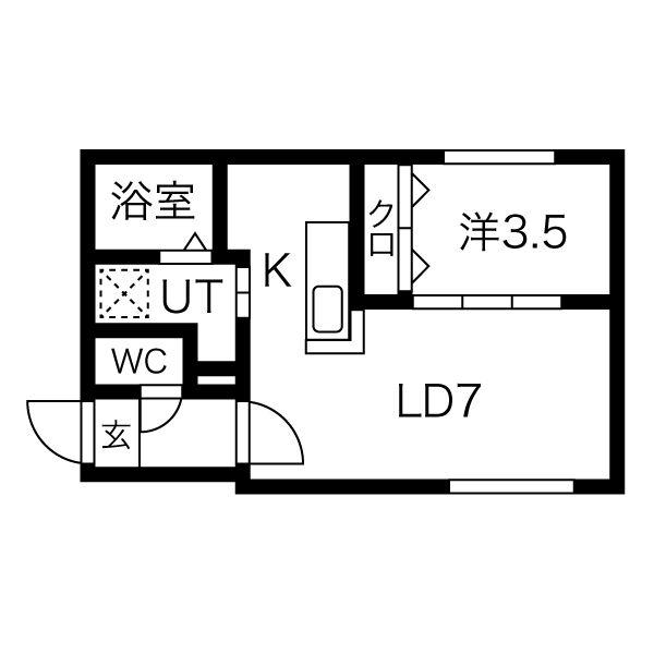 M.ALTO PRIMO(1LDK/1階)の間取り写真