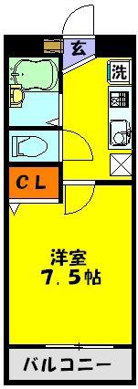 JC STATION 143(1K/3階)の間取り写真