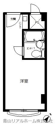 カサグランデミワ(ワンルーム/6階)の間取り写真