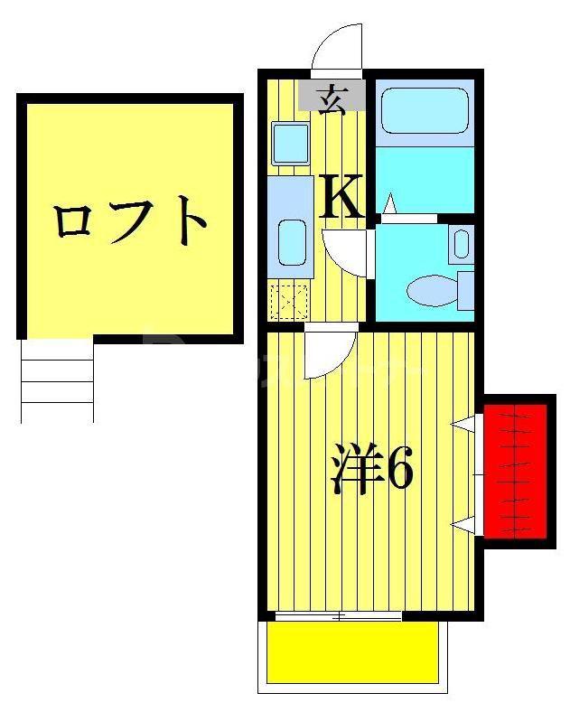 コンパートメントハウス柏I(1K/2階)の間取り写真