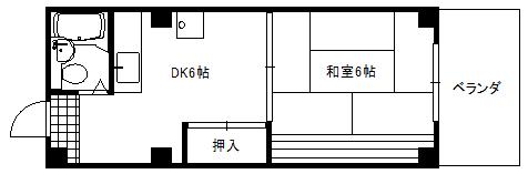 吉川ハイツ(1DK/1階)の間取り写真