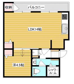 エミネンス本厚木(1LDK/2階)の間取り写真