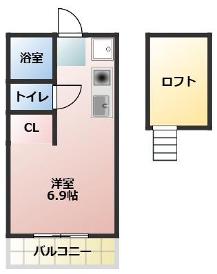アドパリ5(ワンルーム/1階)の間取り写真