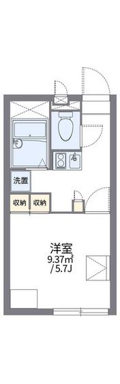 レオパレスアルプス京山(1K/1階)の間取り写真
