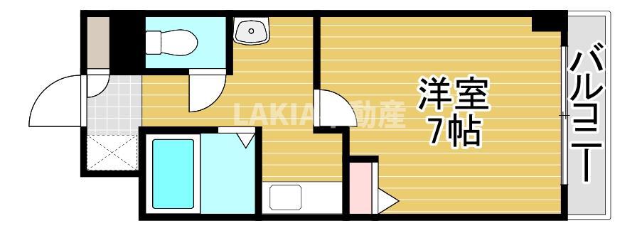 レクシア京橋TRES(1K/2階)の間取り写真