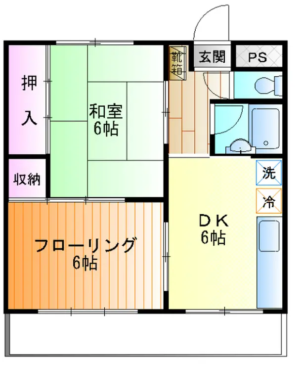 ハイツこもがわ 1階階 間取り