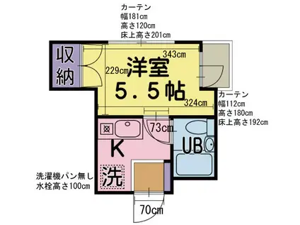 セサミ小泉(1K/4階)の間取り写真