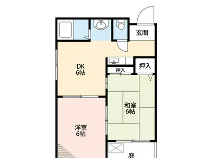 ドムール本町(2DK/1階)の間取り写真