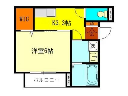 メテオ メゾン(1K/2階)の間取り写真
