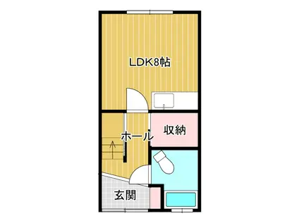 秀和マンション(2LDK/1階)の間取り写真