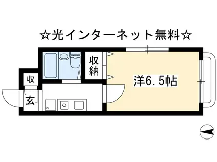 ハイツコロボックル(1K/1階)の間取り写真