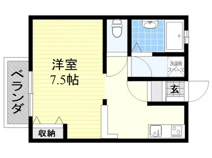 法華津アパート(ワンルーム/2階)の間取り写真