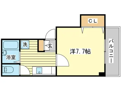 クレアトゥールOTSUKA(1K/2階)の間取り写真