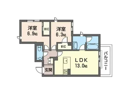 HILL MANOR KOISHIKAWA(2LDK/3階)の間取り写真