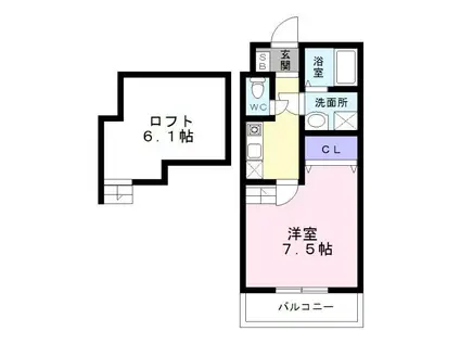 T&S・KITAHANADA(1K/1階)の間取り写真