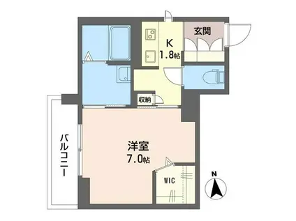 つくばエクスプレス 南流山駅 徒歩11分 3階建 築2年(1K/3階)の間取り写真