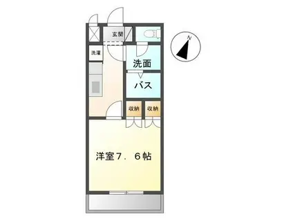 クレストB(1K/2階)の間取り写真