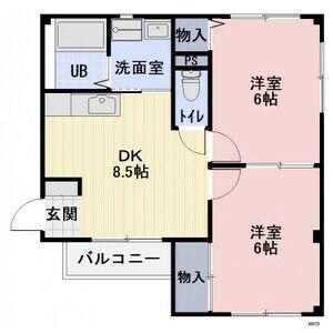 SURPLUSプルミエ(2DK/1階)の間取り写真