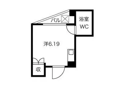 ビラカレッジ6(ワンルーム/4階)の間取り写真