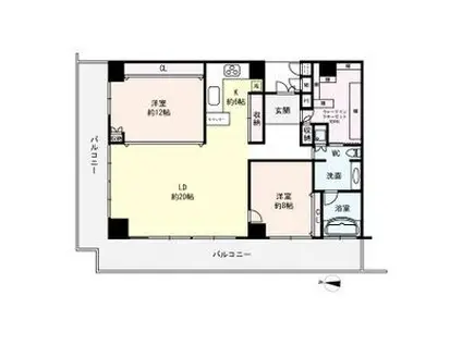 岐阜シティタワー43(2LDK/41階)の間取り写真